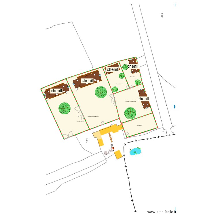 modele. Plan de 7 pièces et 427 m2