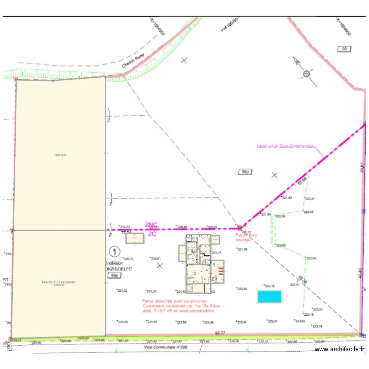 Plan V2 toit plat ou Périgourdin. Plan de 18 pièces et 3032 m2