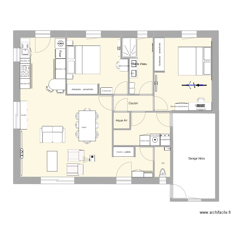 Plan Decembre 2024. Plan de 7 pièces et 82 m2