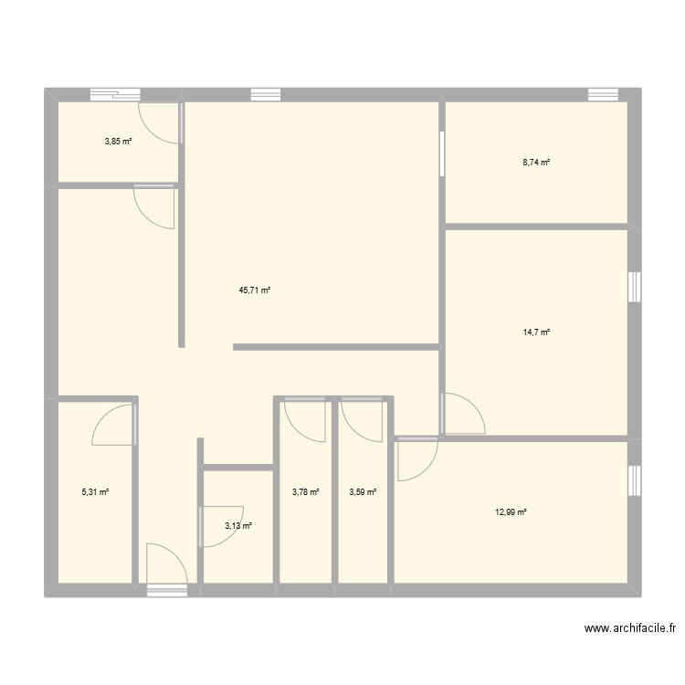 notreappart. Plan de 9 pièces et 102 m2