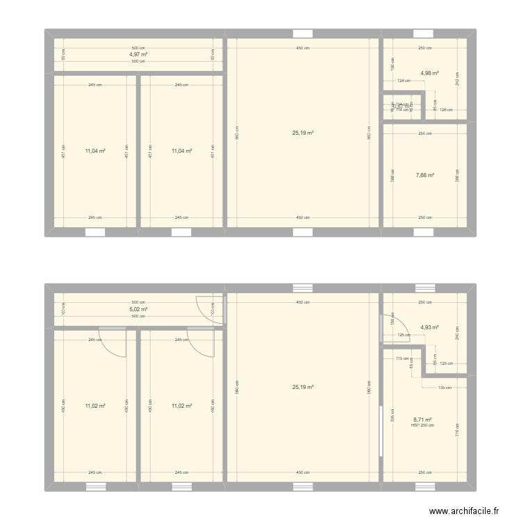 Foran. Plan de 13 pièces et 132 m2