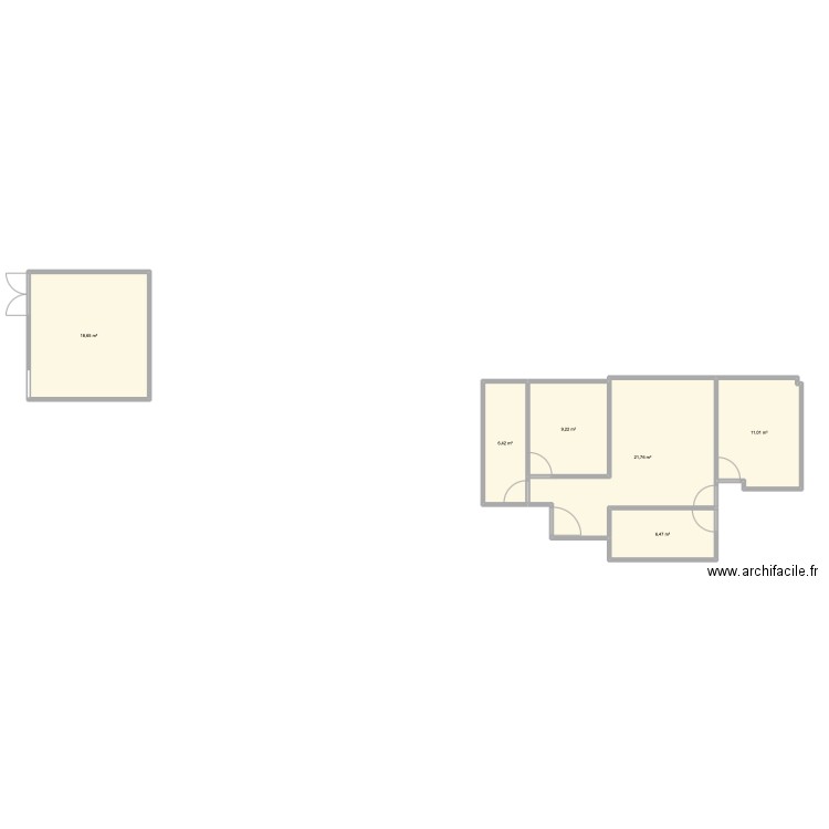 Soult. Plan de 6 pièces et 74 m2