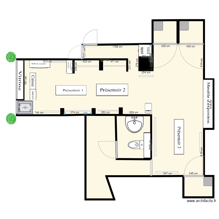 PFMP1. Plan de 7 pièces et 629 m2