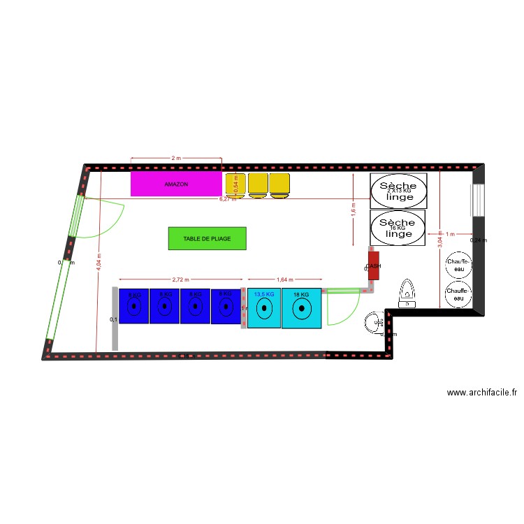 Laverie Marietton . Plan de 0 pièce et 0 m2