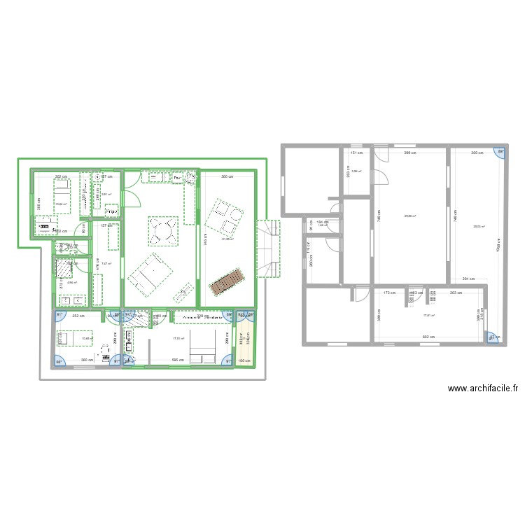 PLAN DEBORAH V2. Plan de 14 pièces et 160 m2