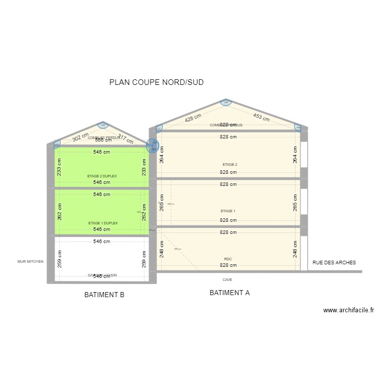 GALLARDO. Plan de 8 pièces et 117 m2