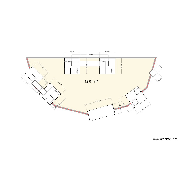 SMCL 2. Plan de 1 pièce et 12 m2