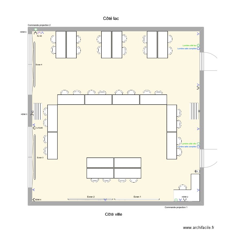 Salle Oxygène ( Conférence 1). Plan de 1 pièce et 123 m2