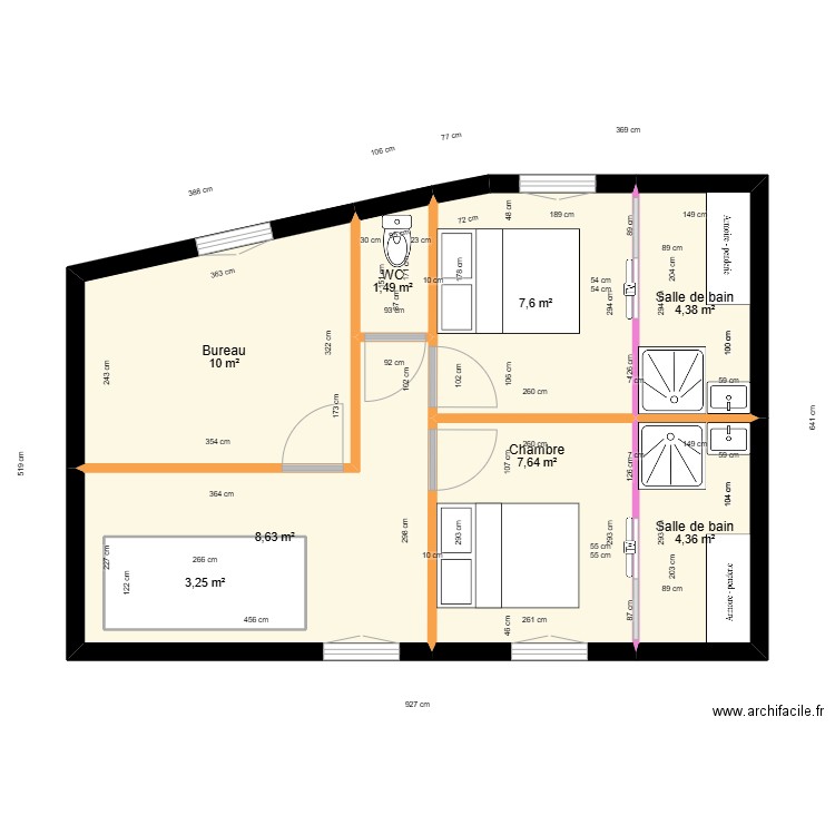 URCUIT 2. Plan de 12 pièces et 167 m2