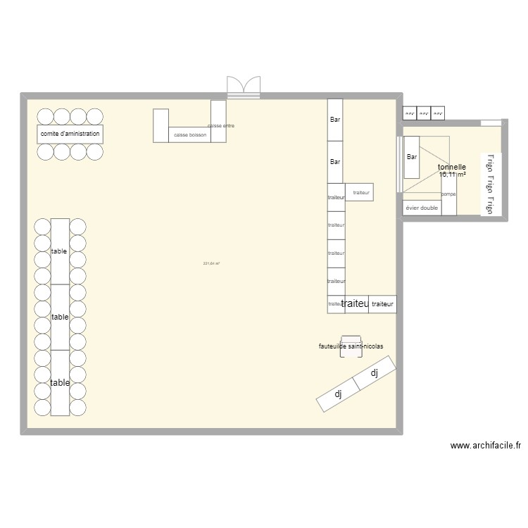 plan saint-nicola pour le nbclb. Plan de 2 pièces et 238 m2