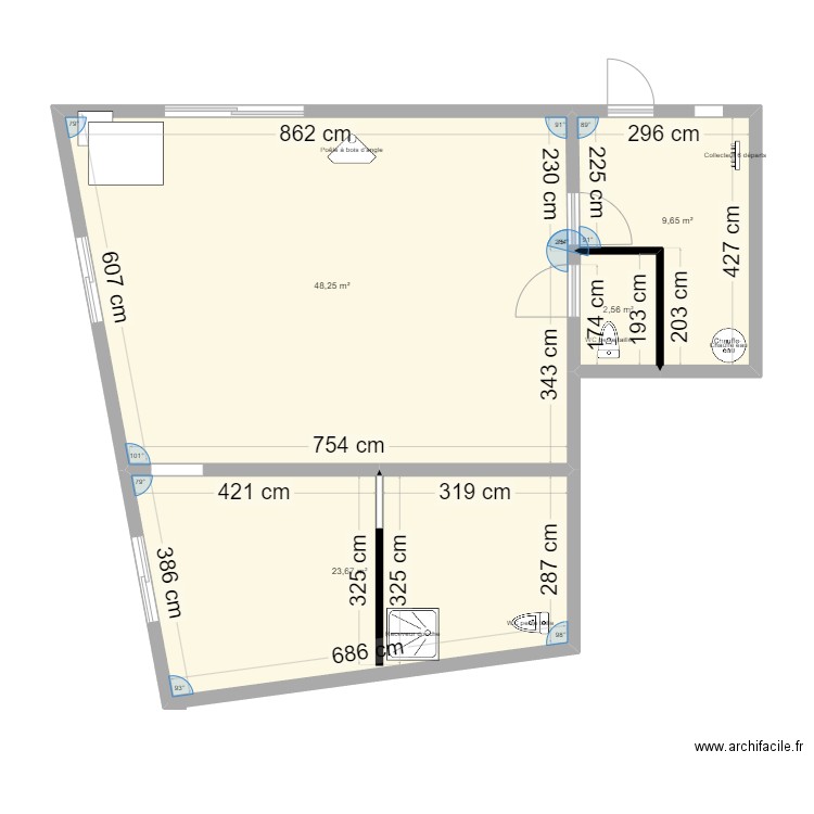 ALLIGAND . Plan de 4 pièces et 84 m2