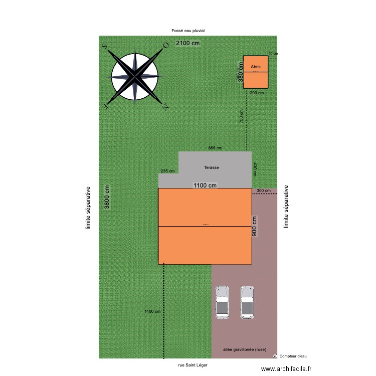 MAISON GARAGE. Plan de 2 pièces et 96 m2