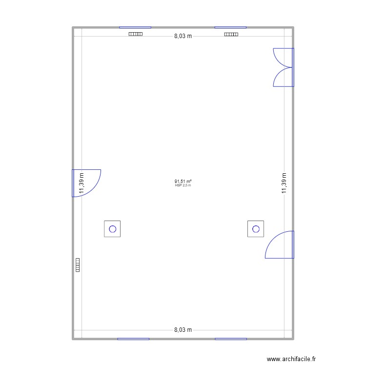 Salle Autingues Echelle. Plan de 1 pièce et 92 m2