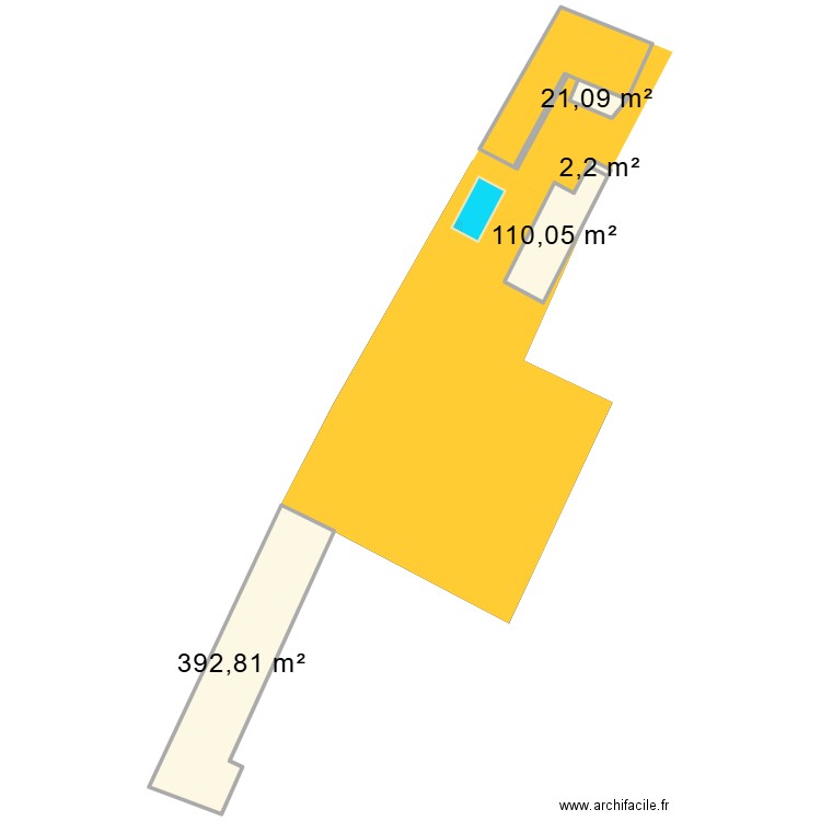 PISCINE + LOCAL. Plan de 4 pièces et 526 m2