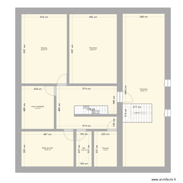 Jéhonville plan finaux. Plan de 30 pièces et 668 m2