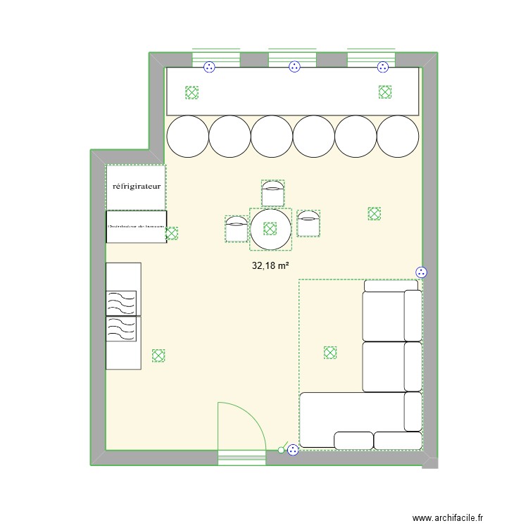 SchemArchiFoyer BIETH avec OZCELIK. Plan de 1 pièce et 32 m2