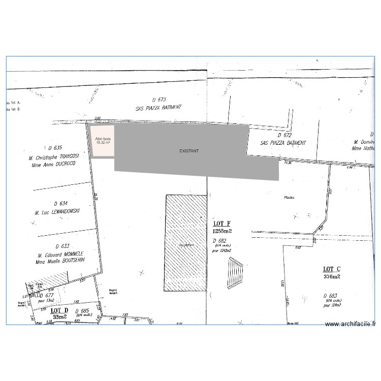 plan de situation. Plan de 2 pièces et 192 m2