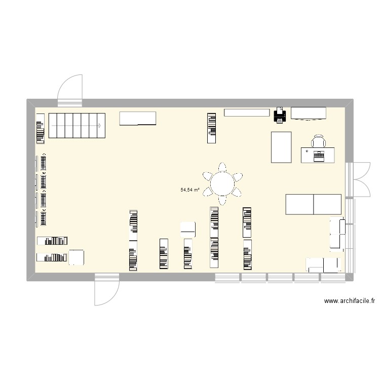 PLAN CDI COLLEGE ST JO V1. Plan de 1 pièce et 55 m2