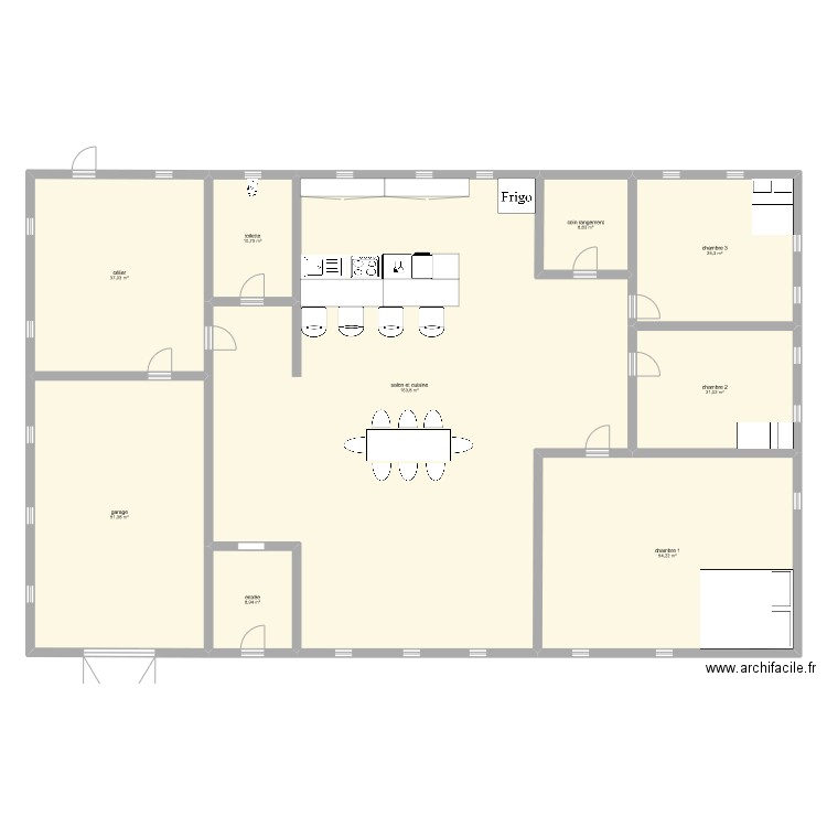 maison. Plan de 9 pièces et 381 m2