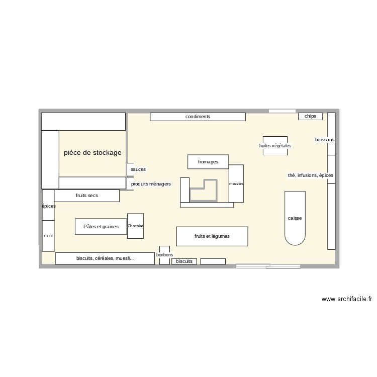 ane hilare. Plan de 3 pièces et 28 m2