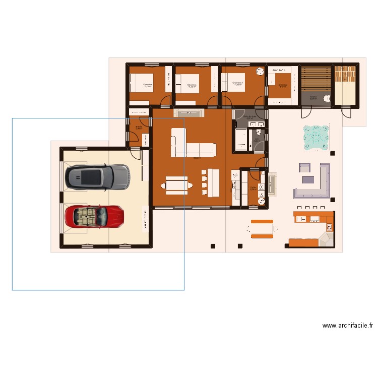 Chalet 2.1.4. Plan de 12 pièces et 193 m2