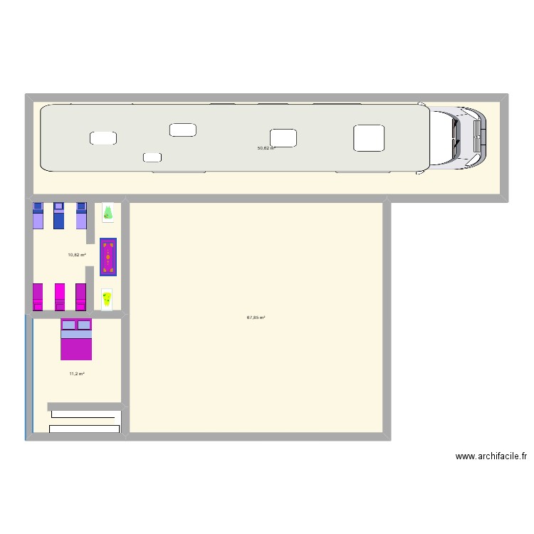 plan laetitia 1. Plan de 4 pièces et 140 m2