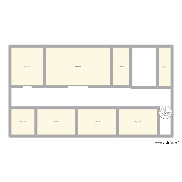 Etage Gammarth 2024. Plan de 8 pièces et 84 m2