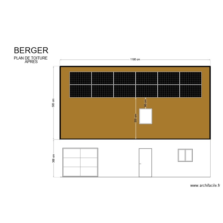 BERGER PLAN TOITURE. Plan de 1 pièce et 68 m2