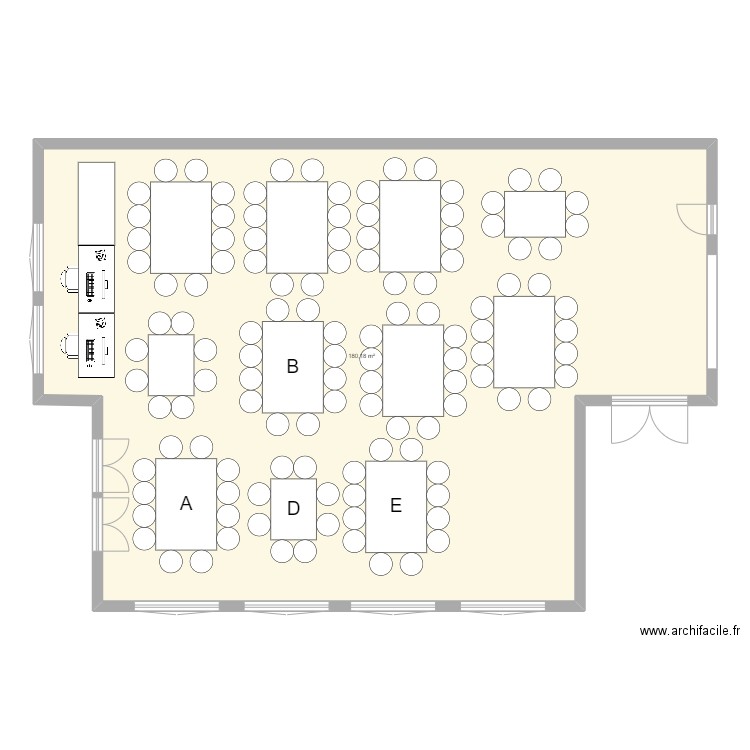 Plan mariage 2. Plan de 1 pièce et 180 m2