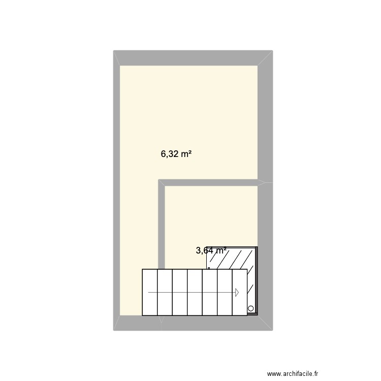 studio 12m2 2nethes douche en bas. Plan de 6 pièces et 29 m2