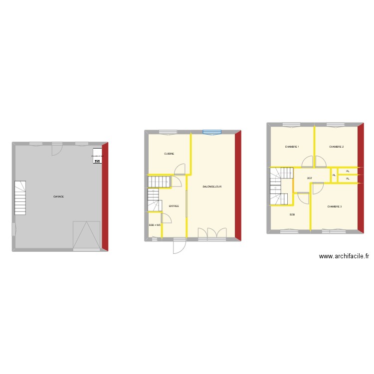 GUERIN Guillaume. Plan de 15 pièces et 148 m2