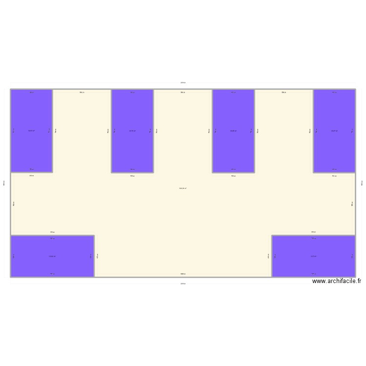 implantation mobile home. Plan de 7 pièces et 589 m2