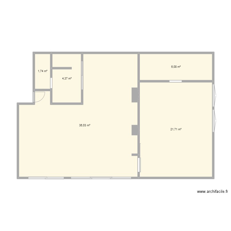 plan chindrieux. Plan de 5 pièces et 70 m2