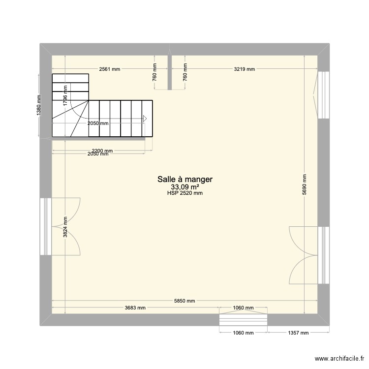 MAM BRETAGNE. Plan de 1 pièce et 33 m2