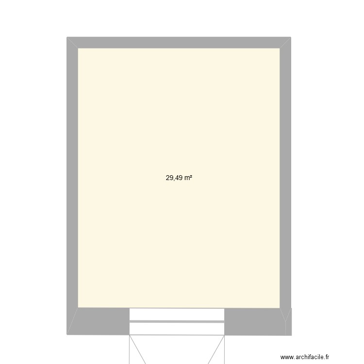 Garage . Plan de 1 pièce et 29 m2