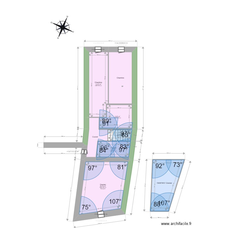 ML24018128 THUILLIER Alexandre. Plan de 35 pièces et 309 m2