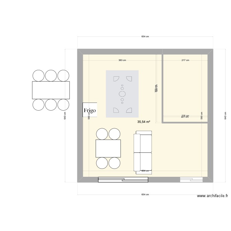 Maison-Bougival-Chemin-fer. Plan de 1 pièce et 36 m2