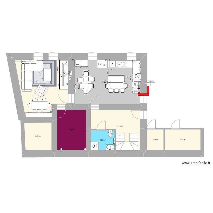 MAISON SCIONZIER V3. Plan de 8 pièces et 94 m2