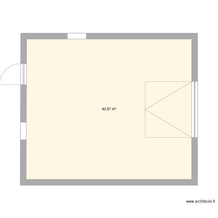 FRANCOIS COLLIGNON. Plan de 1 pièce et 43 m2