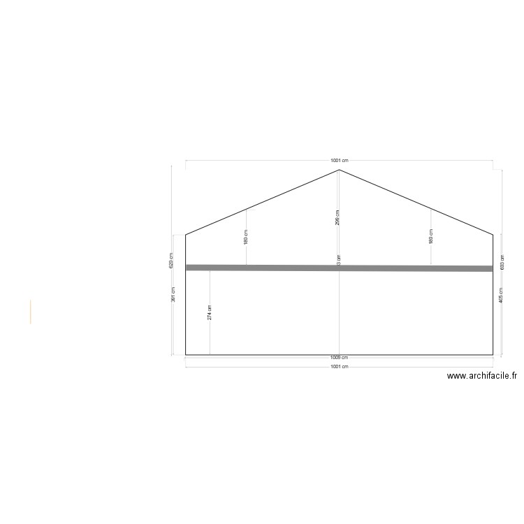 Vue de face en coupe A. Plan de 0 pièce et 0 m2