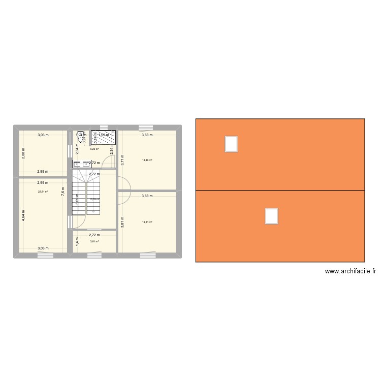 EvenosPJ 2. Plan de 6 pièces et 70 m2