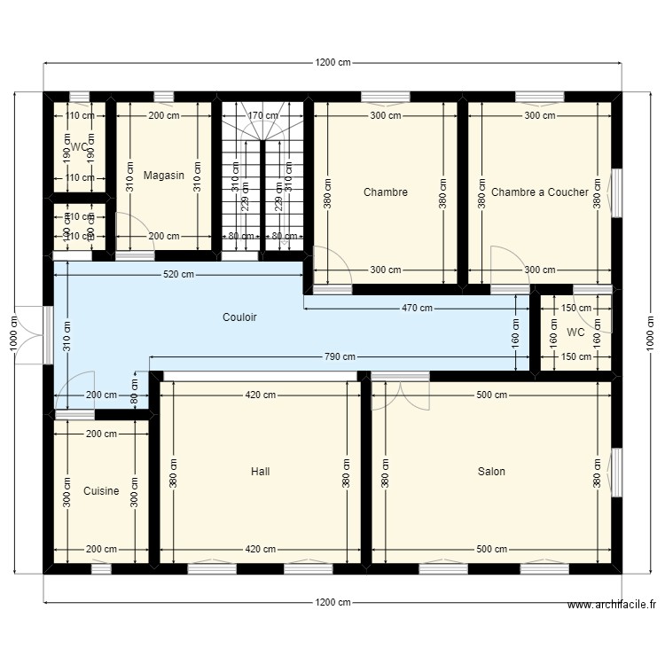 Plan de Client 20 76 76 27. Plan de 11 pièces et 102 m2