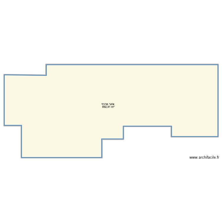 אזור מרכזי . Plan de 1 pièce et 992 m2