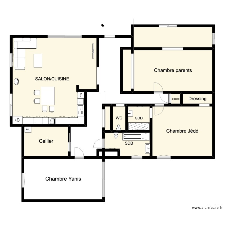 MAISON 1. Plan de 11 pièces et 157 m2