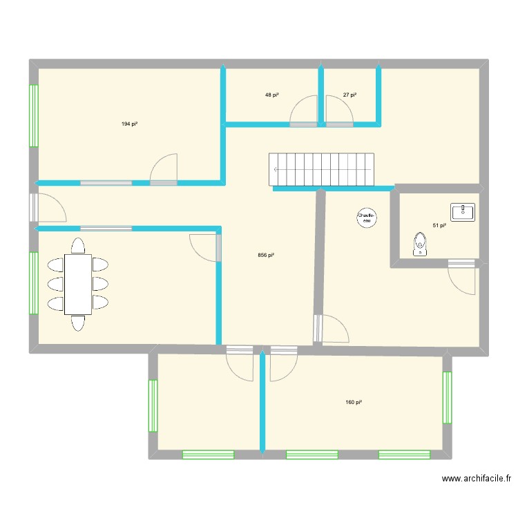 225 Seigneuriale ss. Plan de 6 pièces et 124 m2