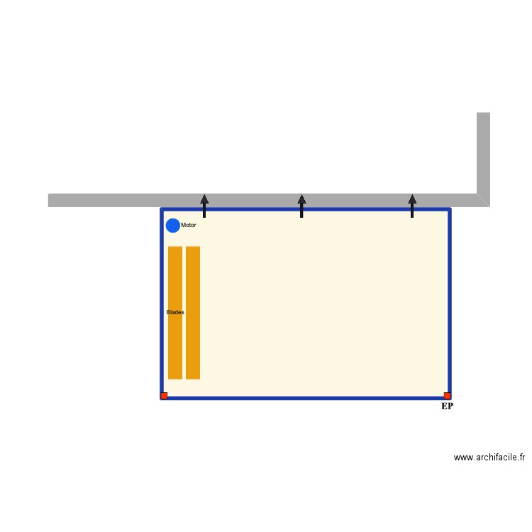 Berdnyk. Plan de 1 pièce et 22 m2