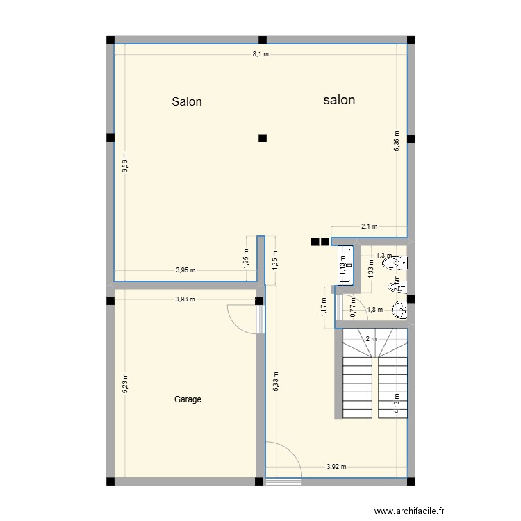 planfinal. Plan de 3 pièces et 93 m2