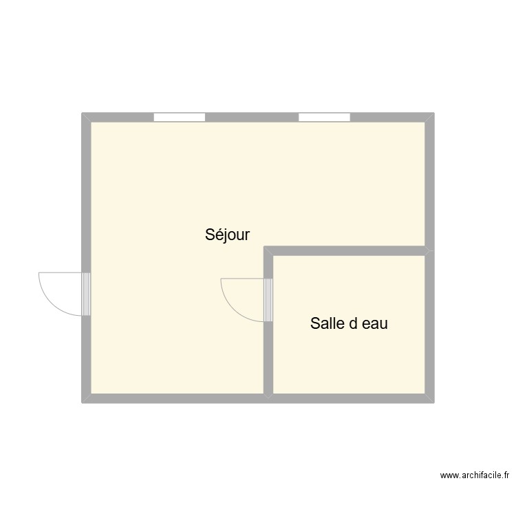 2412 LE LONG N°2. Plan de 2 pièces et 12 m2