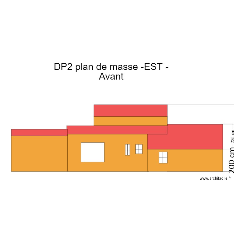 DP2-plan de masse -EST- AVANT Terrasse ouverte. Plan de 0 pièce et 0 m2