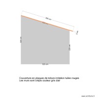 Plan de côté abri de jardin (face est)